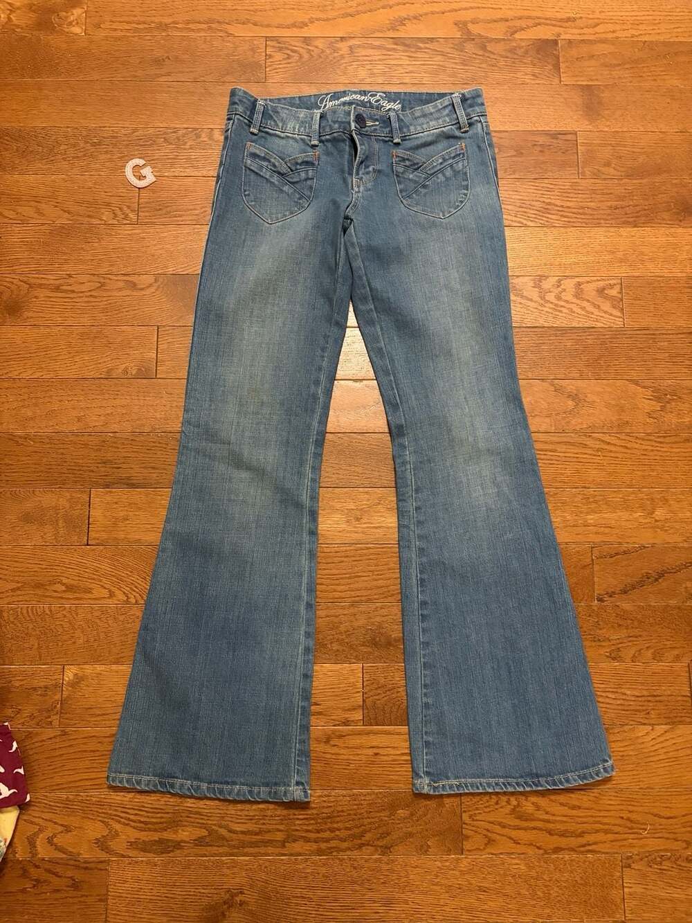 American Eagle Flare Jeans Size 4 Blue Denim